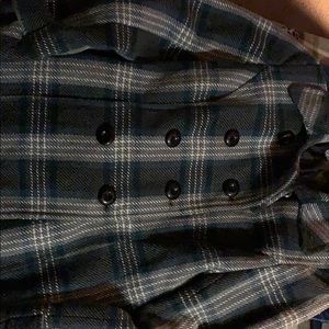Plaid pea coat, only worn a couple of times
